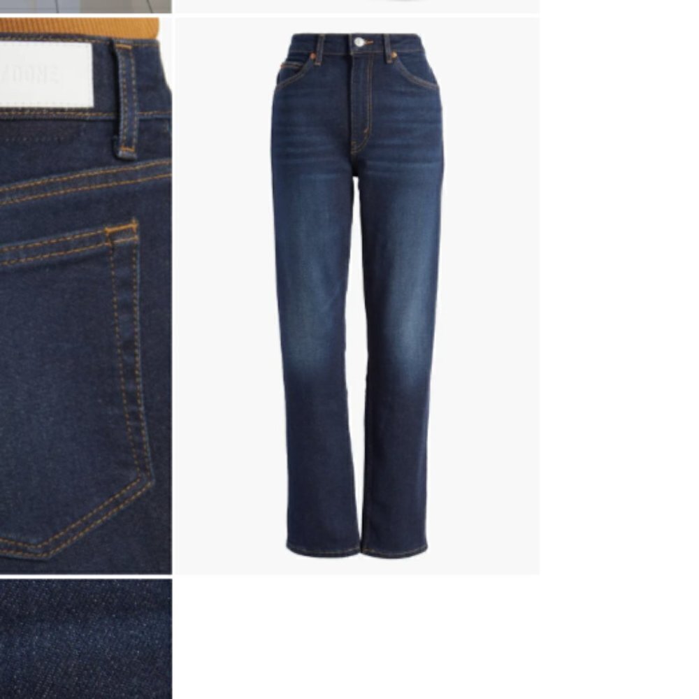 RE/DONE 70's High-Rise Straight Leg Casual Mom Jeans Size 27 US 4 - Picture 5 of 5